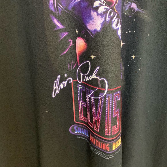 Elvis Presley T-shirt Size XL Black Shake Rattling Reels Shirt Short Sleeve - Picture 7 of 15
